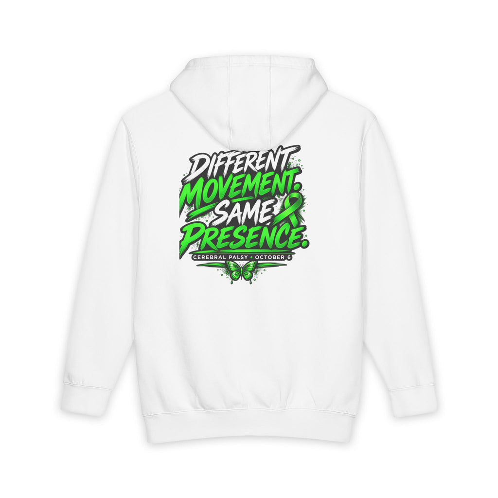 Different Movement Hoodie — “My Body Moves Differently, But My Life Still Belongs to Me” Pullover